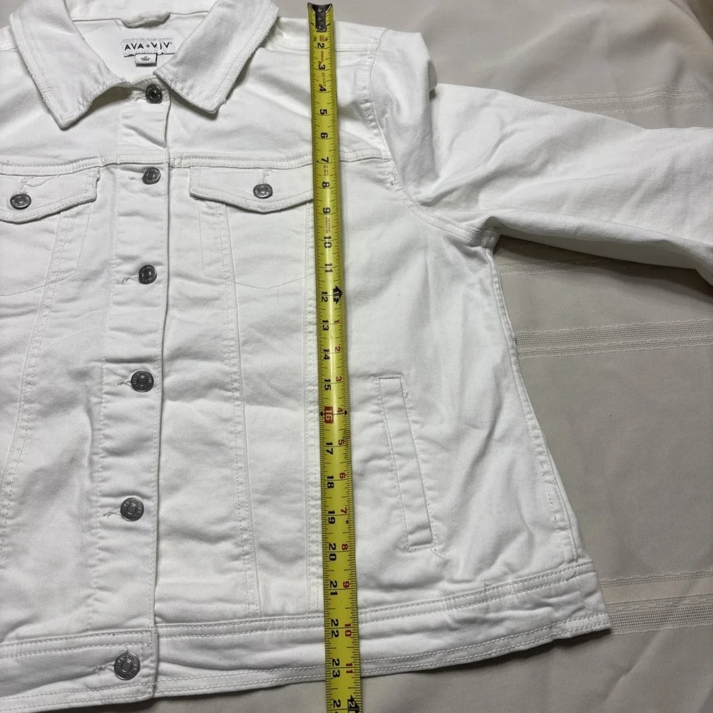Classic Jean Jacket Solid color‎ WHITE size 1XL Retro y2K 90-now